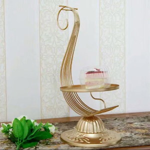 ใหม่อเมริกันเหล็กดัดตกแต่งโรงแรมบุฟเฟ่ต์ร้านอาหารแสดงชั้นวางถาด - Product Image 4