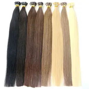 Wholesale Russian Cuticle Remy Aligned Human Hair 1G Double Drawn Pre Bonded Keratin Hair Extensions