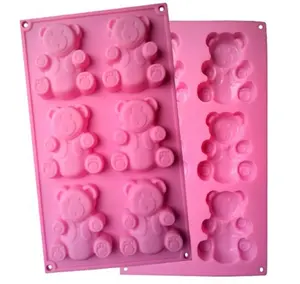 Stampo da forno in Silicone a forma di topo dell'orso del fumetto stampo in Silicone per sapone al cioccolato a forma di budino di gelatina