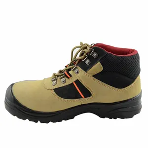 UG-198 Pieds protecteurs CE EN 20345 bottes de travail de cuir de suède à lacets chaussures de sécurité