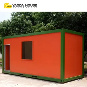 Prefabricated 20 ft portable prefab pre flat pack storage mobile prefab container commercial kitchens for sale cn gua OEM customized Yaoda 20 Ft Hotel House Kiosk Booth Office Sentry Box