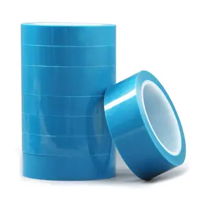 高抗拉强度PET牢固防护丙烯酸胶带防水蓝色塑料薄膜和纸箱包装盒提供印刷10至15天