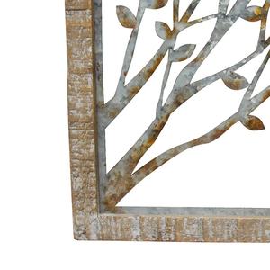 Vintage ağaç dalı kuş kafesi ahşap duvar plak çiftlik rustik ahşap ve Metal sanat ve el sanatları kuş duvar asma ev dekor - Product Image 2