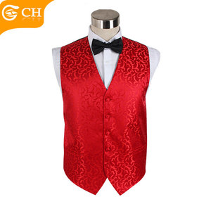 Gilet <span class=keywords><strong>rouge</strong></span> de Style classique, personnalisé, de marque, bon marché, en Polyester, pour hommes et garçons, <span class=keywords><strong>costume</strong></span> - Product Image 1