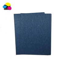 Papiers de bureau écologiques format A4, texture marbre, couleur bleu marine, classeurs en papier Manila avec impression UV