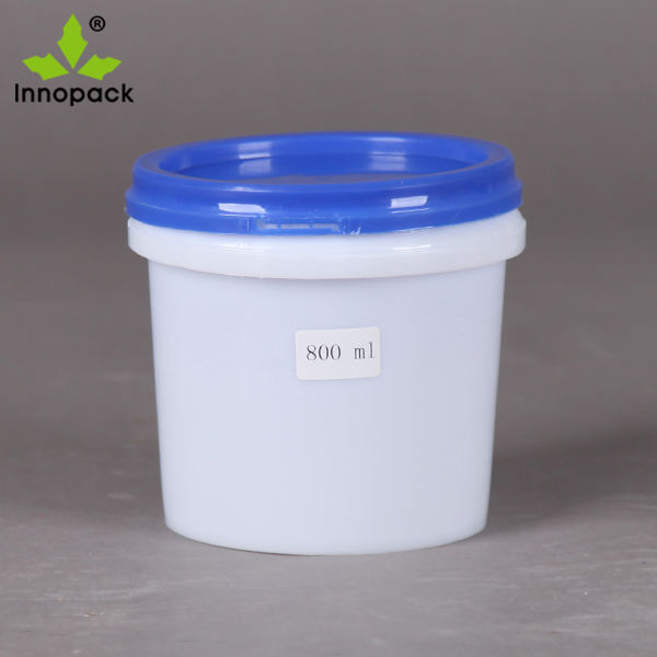 Mini Clair/<span class=keywords><strong>blanc</strong></span> 900ml en plastique de seau de catégorie comestible avec la poignée pour la crème glacée, le beurre, le <span class=keywords><strong>miel</strong></span> - Product Image 4