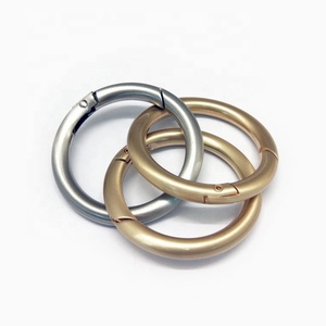 5mm grand mousqueton en or brossé grand rond en métal mousqueton anneau - Product Image 5