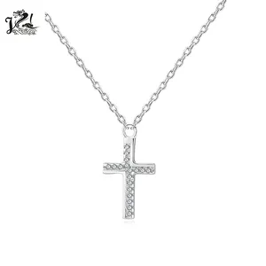 Оптовые ювелирные изделия крест кулон 925 стерлингового серебра ожерелье