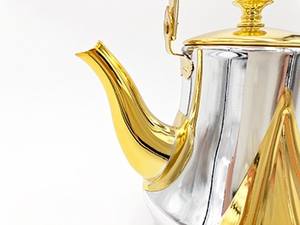 Di lusso di alta qualità stile arabico Turkish caffè Set da tè in acciaio inox marocchino pentola per la casa Hotel ristorante o ufficio uso - Product Image 5