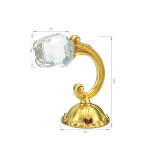Attaches de rideaux élégantes et modernes en forme de rose, en alliage et en cristal, durables, pour le salon, accessoires d'attache de rideaux - Product Image 1