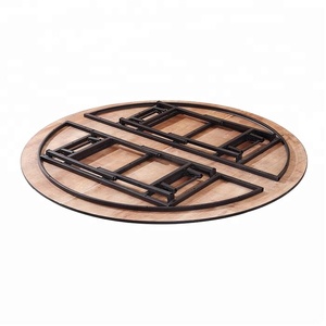 <span class=keywords><strong>Fer</strong></span> cadre ronde pliante PVC <span class=keywords><strong>table</strong></span> pour 8-12 personne - Product Image 6