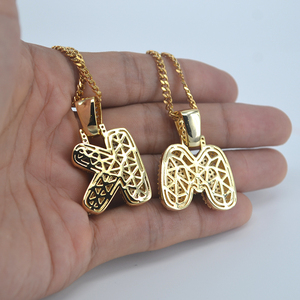 Tùy Chỉnh Cá Nhân Hiphop Bong Bóng Thư Quyến Rũ Tự Làm Vòng Cổ Với Tên - Product Image 5