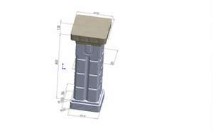 Prefabbricati in calcestruzzo balaustra di base fascio muffa - Product Image 6