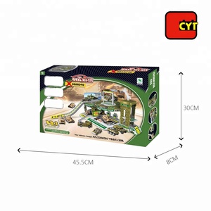 Set <span class=keywords><strong>Giocattolo</strong></span> <span class=keywords><strong>Garage</strong></span> Parcheggio per Veicoli Militari in Metallo Pressofuso con Auto Ferroviarie per Bambini - Product Image 6