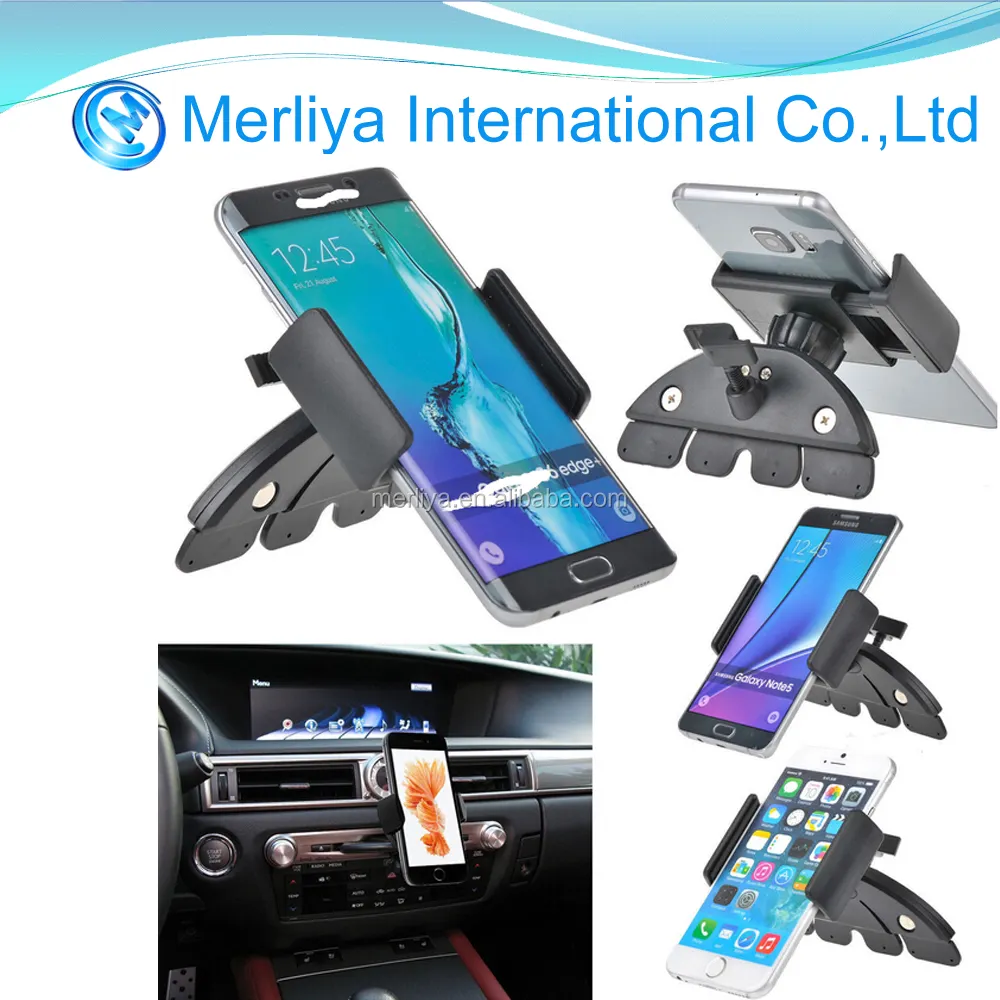 Universal Adjustable CD Player Slot Magnetic Mobile Phone Car Mount Holder