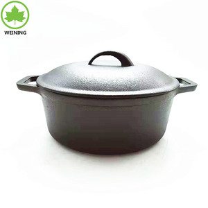 Four hollandais en fonte Grande et lourde marmite à paroi épaisse <span class=keywords><strong>Casserole</strong></span> en fonte pré-assaisonnée - Product Image 5