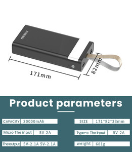 FONENG 30000Mah Dung Lượng Lớn USB Mobile Charger Ngân Hàng Điện, Du Lịch Ngoài Trời LED Light Sạc Nhanh Powerbank - Product Image 5