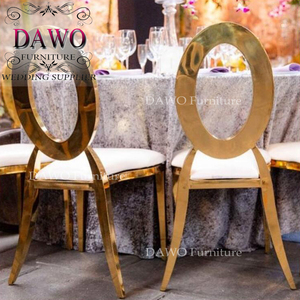 Foshan Sales Pu Leather White High Back Golden <strong>Metal</strong> Wedding <strong>Folding</strong> <strong>Chair</strong> - Product Image 4