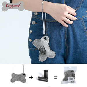 Vente en gros de sacs à crottes en feutre écologique de style simple pour chien - Product Image 4