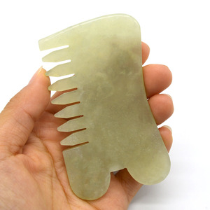Peigne <span class=keywords><strong>de</strong></span> massage en <span class=keywords><strong>jade</strong></span> Xiuyan, outils <span class=keywords><strong>de</strong></span> soin du visage Gua Sha - Product Image 6