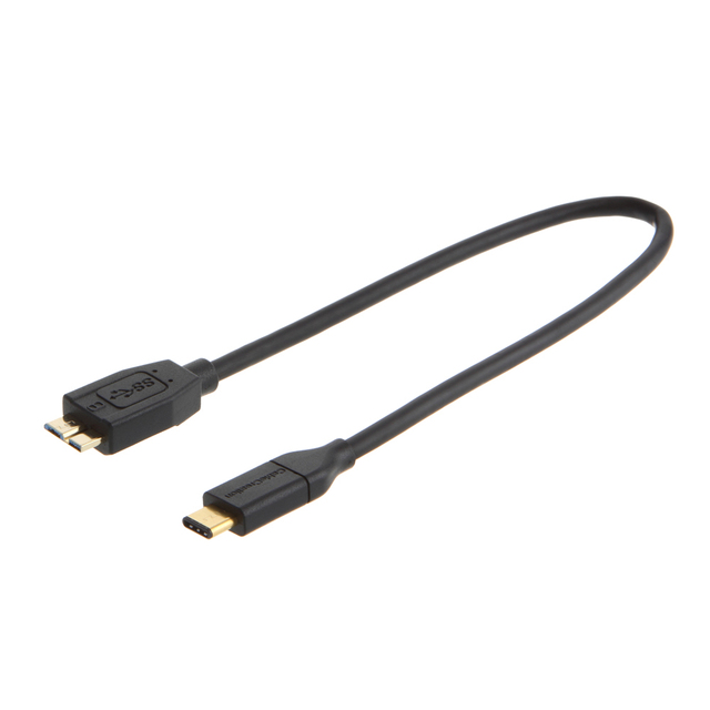 Type-C to Micro-B 3.1 USB Cable with 3A Fast Charging Gold Plated Connectors PVC Material for Computer & Camera