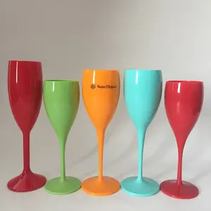 Flûte à Champagne en plastique transparent, pour bar et événements, prix d'usine, personnalisé, original