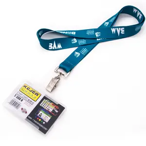 high quality promotional plastic work id card holder lanyard for teenagers