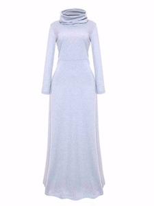 YSMARKET <span class=keywords><strong>Abito</strong></span> <span class=keywords><strong>Lungo</strong></span> da <span class=keywords><strong>Donna</strong></span> Autunno Inverno, Manica Lunga, Collo Alto, Abbigliamento Casual, Tinta Unita, Moda E5416 - Product Image 6