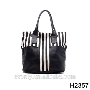 h2357 inspirado diseñador mano lienzo bolsa de cuero de la pu colores juntos unirse a la bolsa de cuero - Product Image 1