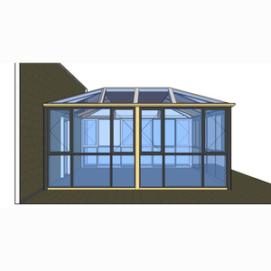 Portes et fenêtres modulaires préfabriquées de maison solaire creuse à quatre saisons pour les solariums en verre à profilé d'aluminium - Product Image 4