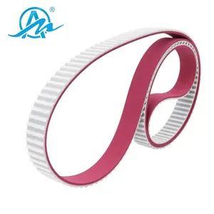 Timing Belt Type Special Production Oil Resistant L Pu Power Timing Belt With Red Rubber Coated