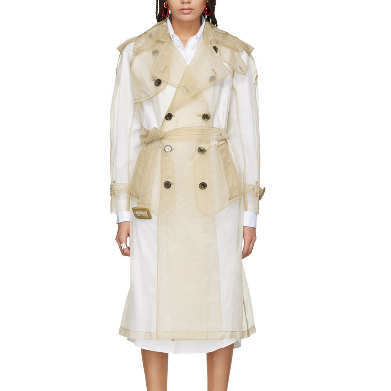 ジャケット・アウター sheer dress trench coat - beige WINDSOR. Gabardine Trench Coat | Holt Renfrew