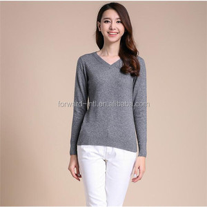 a maglia stretta signore scollo a v in cashmere pullover maglione modello - Product Image 1