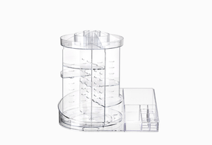 Clear Plastic 360 Degree Spinning Cosmetic Organizer Box Plastic <strong>Make</strong> <strong>up</strong> Drawer Brush and Lipsticks <strong>Holders</strong> - Product Image 6