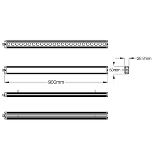 60 W llevado crece luces verduras para torre jardín aeropónico, 90 cm crecer barra de luz led para hidropónico verticales - Product Image 2