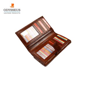 Nuovo prodotto RFID blocco degli uomini del cuoio genuino lungo <span class=keywords><strong>portafoglio</strong></span> con supporto di carta - Product Image 1