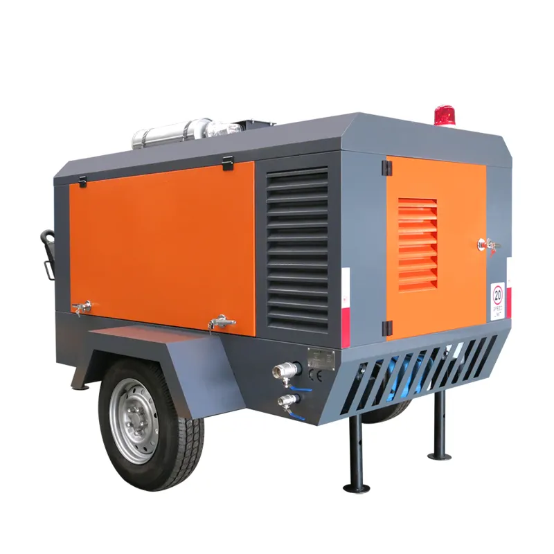 200 Cfm Air Compressor 디젤 Powered Mobile ISO CE