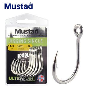 <span class=keywords><strong>Mustad</strong></span> 10881 지그 후크 높은 탄소강 깊은 바다 큰 가시 후크 서클 오징어 그루퍼 후크 Peche - Product Image 1