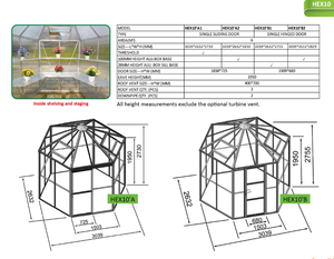 4Mm Kính Cường Lực Lục Giác Chất Lượng Cao Khung Nhôm Đẹp Nhà Kính - Product Image 6