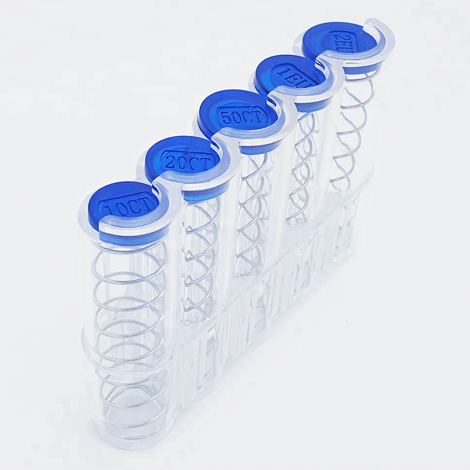 Distributeur De Pièces 8 Euro - Compact 20x7.95cm - Jusqu'à 216 Pièces - Idéal Maison, Bureau, Caisse