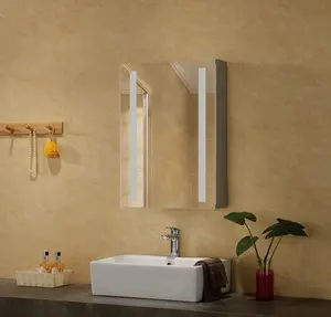 Modern European Style Wall Wood Single Sink Mirror Bathroom Vanity Cabinet For Hotel