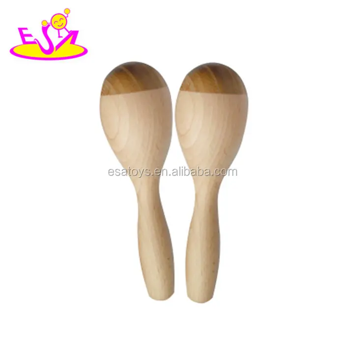 Juguetes Educativos para bebés, maracas musicales de madera W07I046, venta al por mayor