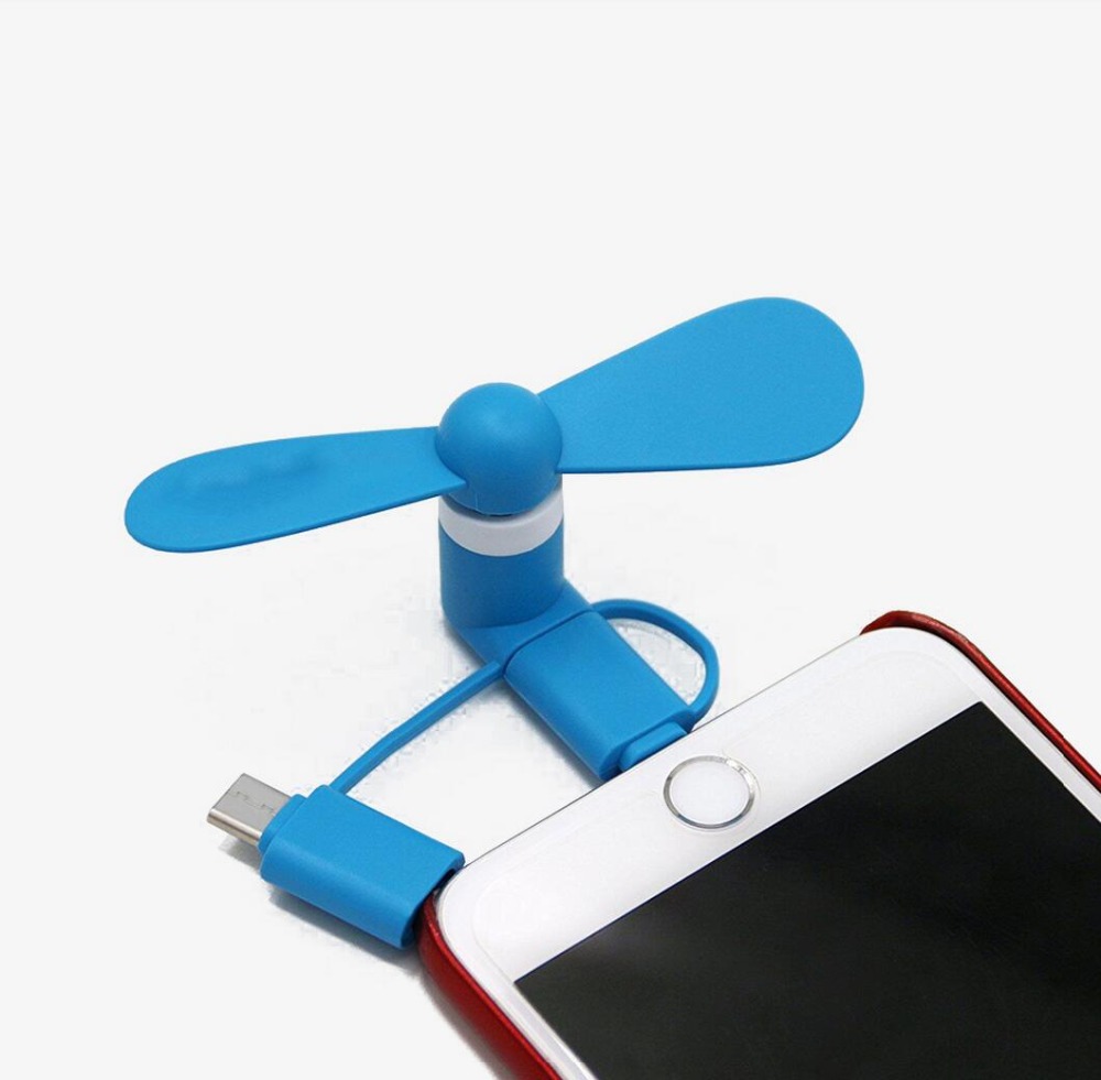 Promotional gift Cooling Fan 3in1 Mini Usb Fan for Iphone Mobile Phone USB,New Product Portable Mini Fan