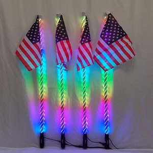 Prix d'usine en gros 4ft 2PCS ATV Offroad Spiral Dream Colors IP67 Waterproof LED Light Whip - Product Image 2