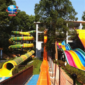 Hızlı teslimat dünyalar en uzun su kaydırağı + büyük fiberglas spiral boru havuz su kaydırağı - Product Image 1
