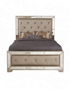<strong>Mirrored</strong> <strong>Bedroom</strong> <strong>Set</strong> with Nibar Furnitureing Table Luxury Design <strong>Bedroom</strong> <strong>Furniture</strong> Wood Modern American Style Wooden Beds 5 <strong>Sets</strong> - Product Image 3