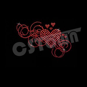 ฮอตฮอตฟิดสโตนลายหัวใจประดับพลอยเทียมลายปีกแบบฮอตฟิด - Product Image 2