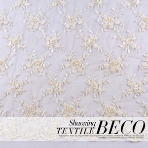 Nuovo Arrivo <span class=keywords><strong>Top</strong></span> Quality bianco con paillettes e perline george pizzo <span class=keywords><strong>tulle</strong></span> tessuto per abito da sposa - Product Image 5