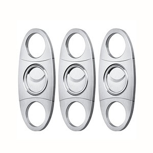 Offre Spéciale <span class=keywords><strong>en</strong></span> <span class=keywords><strong>ligne</strong></span> Nouveau produit Coupe-cigare à double lame <span class=keywords><strong>en</strong></span> acier inoxydable avec manche <span class=keywords><strong>en</strong></span> métal argenté Vente <span class=keywords><strong>en</strong></span> gros - Product Image 6