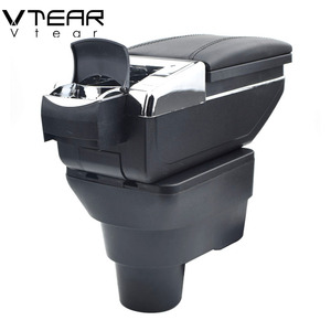 Reposabrazos Vtear para <span class=keywords><strong>KIA</strong></span> <span class=keywords><strong>Rio</strong></span> 4 <span class=keywords><strong>Rio</strong></span> X-line <span class=keywords><strong>2017</strong></span>, Caja de Almacenamiento Central, Portavasos, Cenicero, Accesorios de <span class=keywords><strong>Interior</strong></span> para Automóvil - Product Image 3